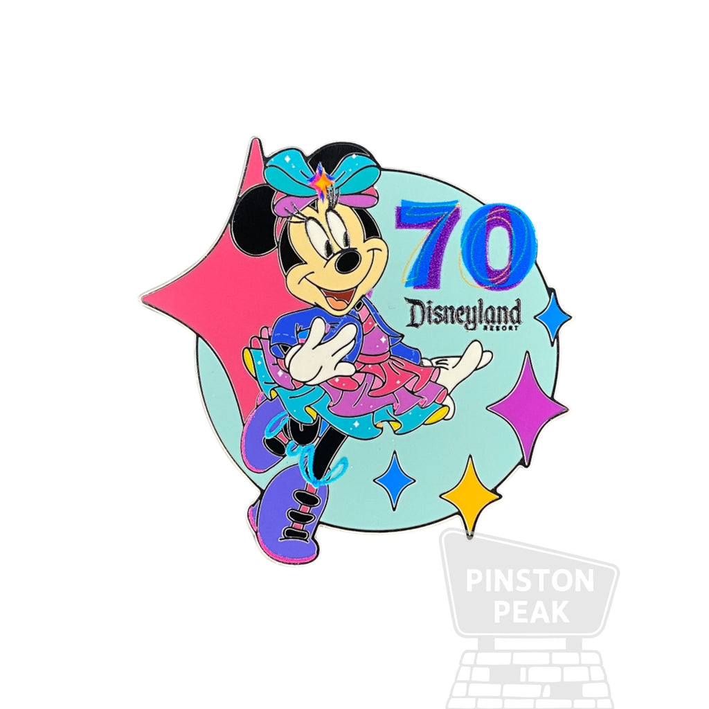 Disney Parks Disneyland 70th Pin – Minnie Mouse Diamond Star Celebration