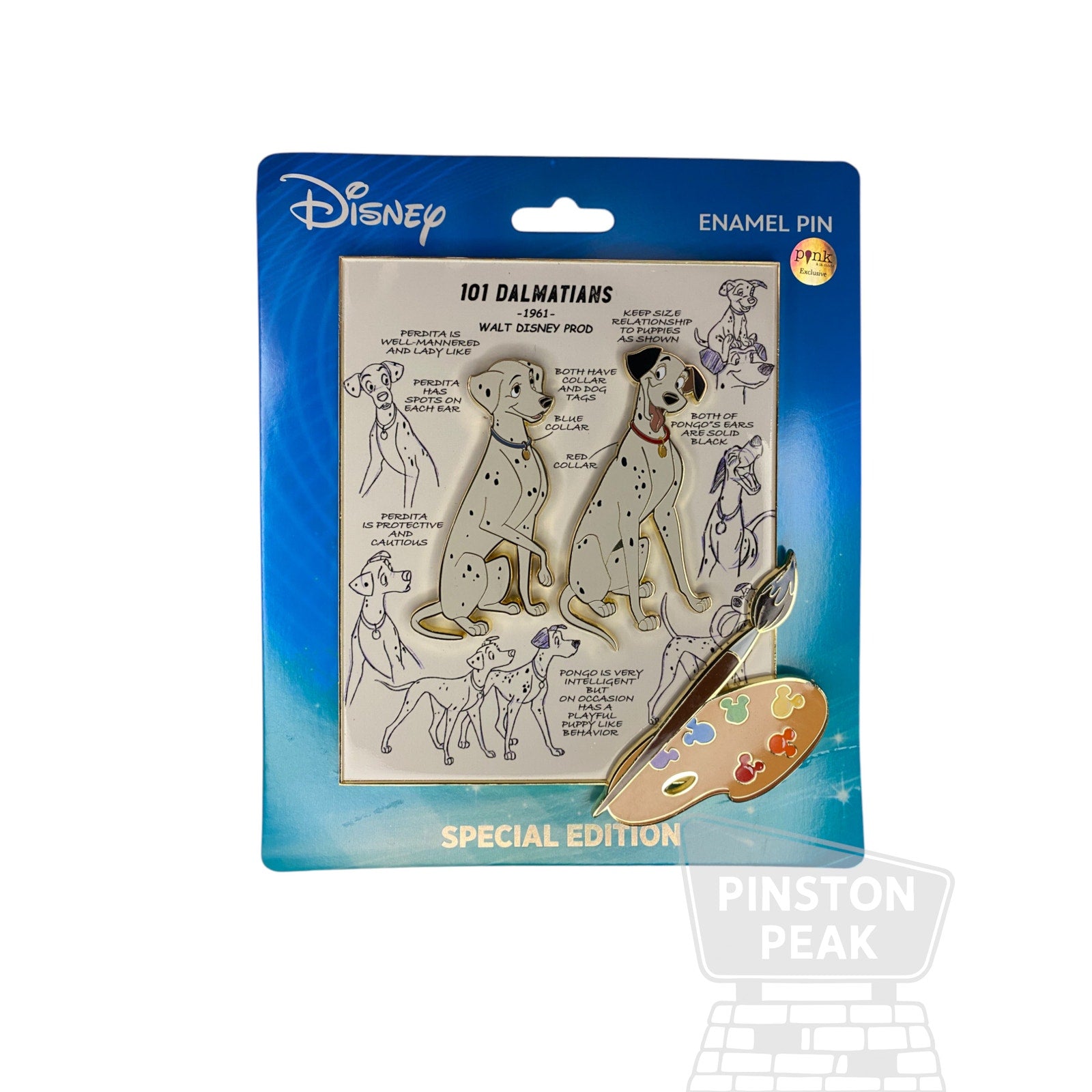 Disney Pink A La Mode 101 Dalmatians LE 200 Pin – Pongo & Perdita Ink and Paint
