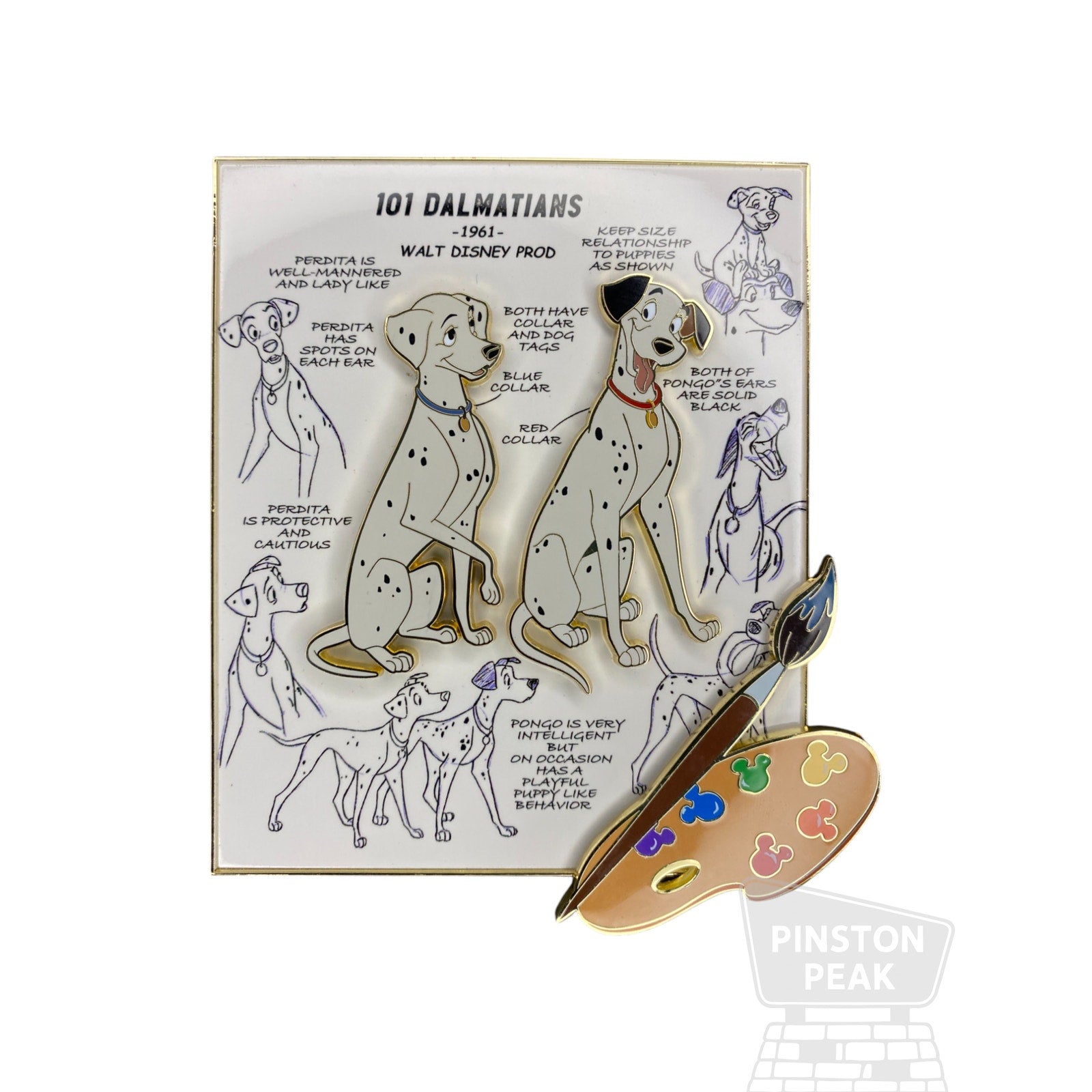 Disney Pink A La Mode 101 Dalmatians LE 200 Pin – Pongo & Perdita Ink and Paint