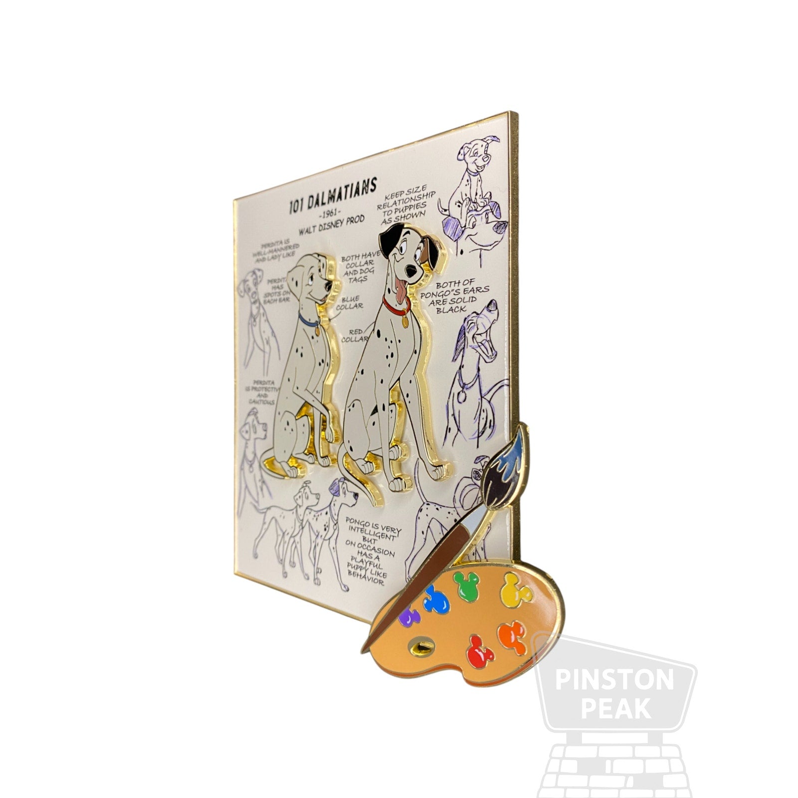 Disney Pink A La Mode 101 Dalmatians LE 200 Pin – Pongo & Perdita Ink and Paint