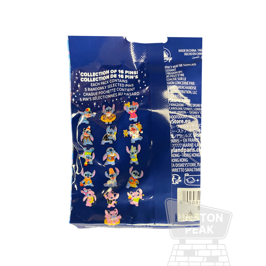 Disney Stitch Attacks Snacks – Stitch & Angel Mystery 5 Pin Pouch Unopened