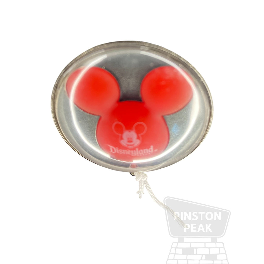 Disney Parks Acrylic Dome Mickey Balloon Pin – Red Disneyland with String