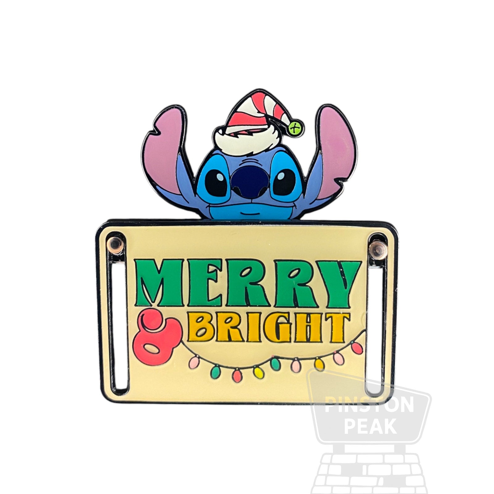 Disney Bioworld Stitch Merry & Bright Sliding Pin – Holiday Slider