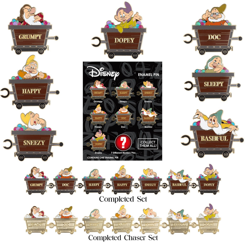 Disney Snow White Mine Cart LE 200 Mystery Pin – Seven Dwarfs Unopened Box