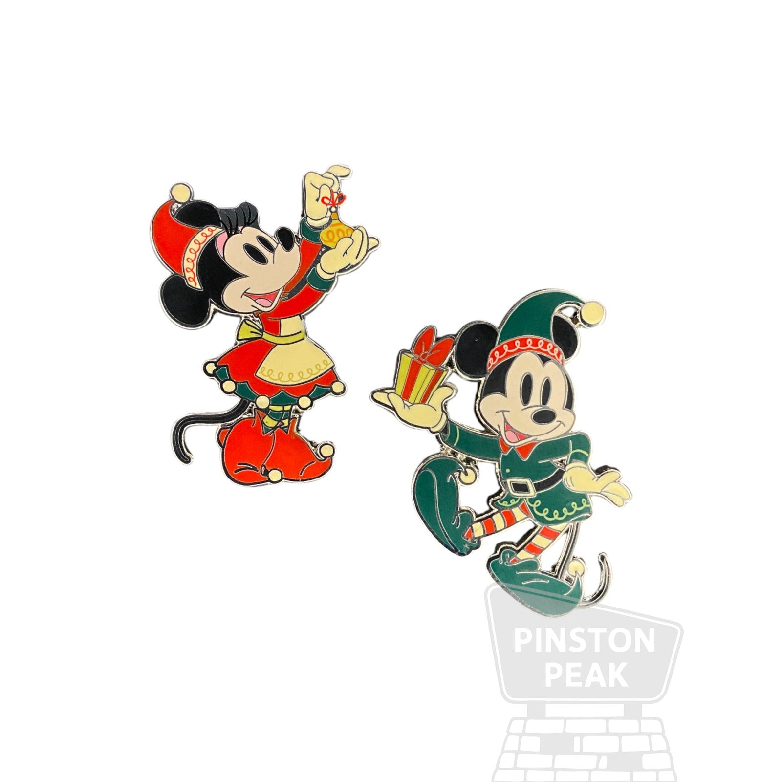 Disney Parks Christmas – Mickey & Minnie Holiday Elves 2 Pin Set