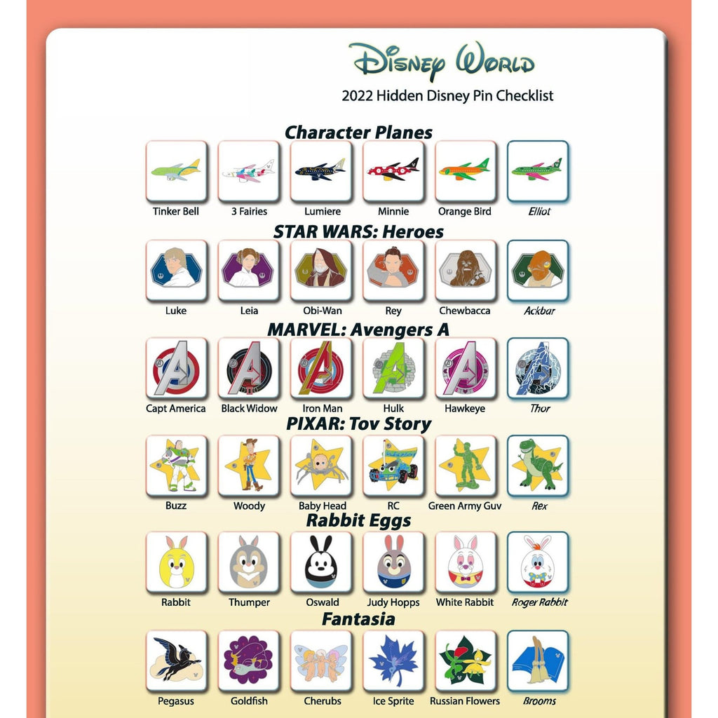 Disney Parks WDW/DLR Hidden Mickey 2022 Unopened 2-Pin Blind Pouch