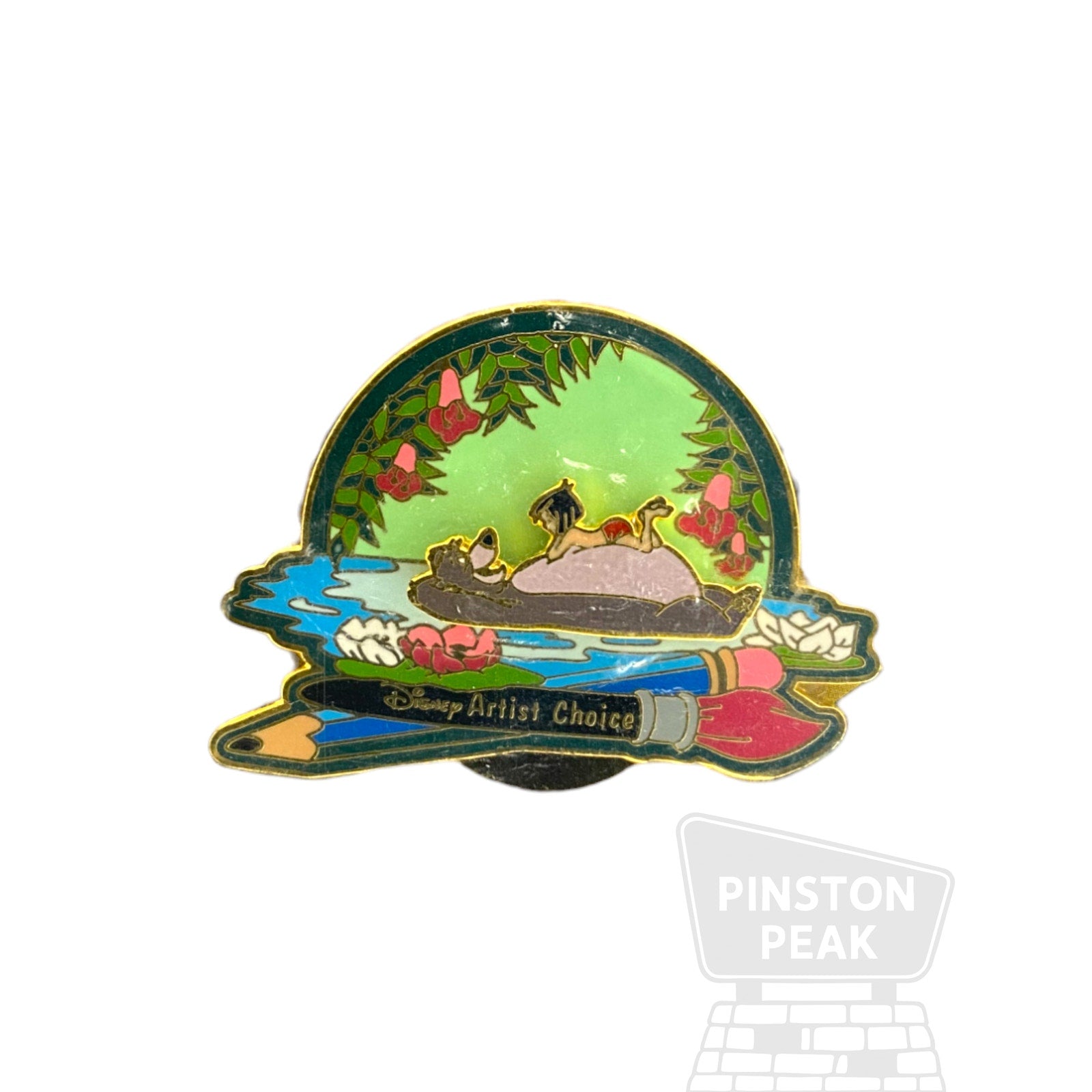 Disney EPCOT Artist Choice LE 5000 Pin – Mowgli & Baloo Jungle Book Slider