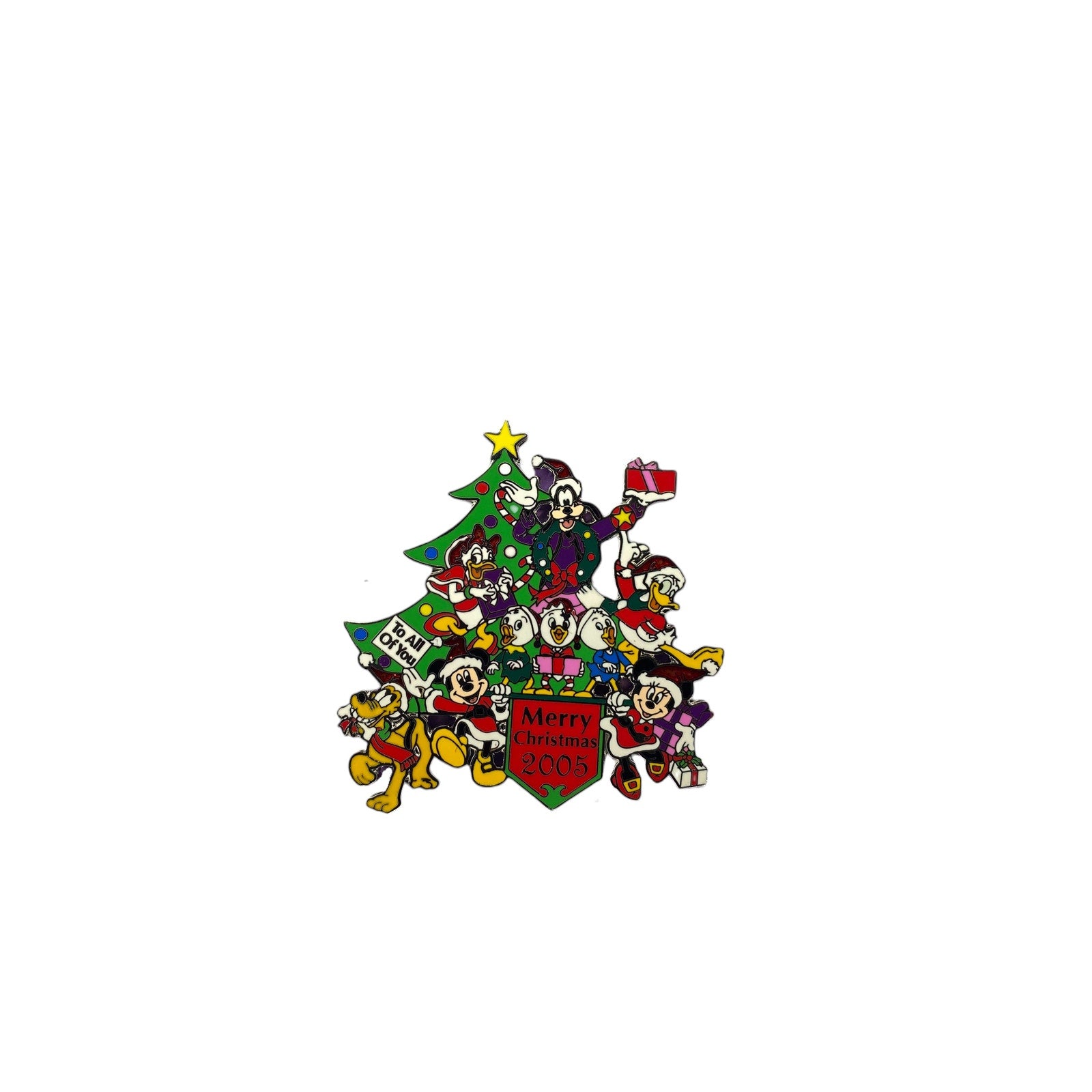 Disney Shopping Holiday Pin – Mickey & Friends Christmas Tree 2005 LE 500