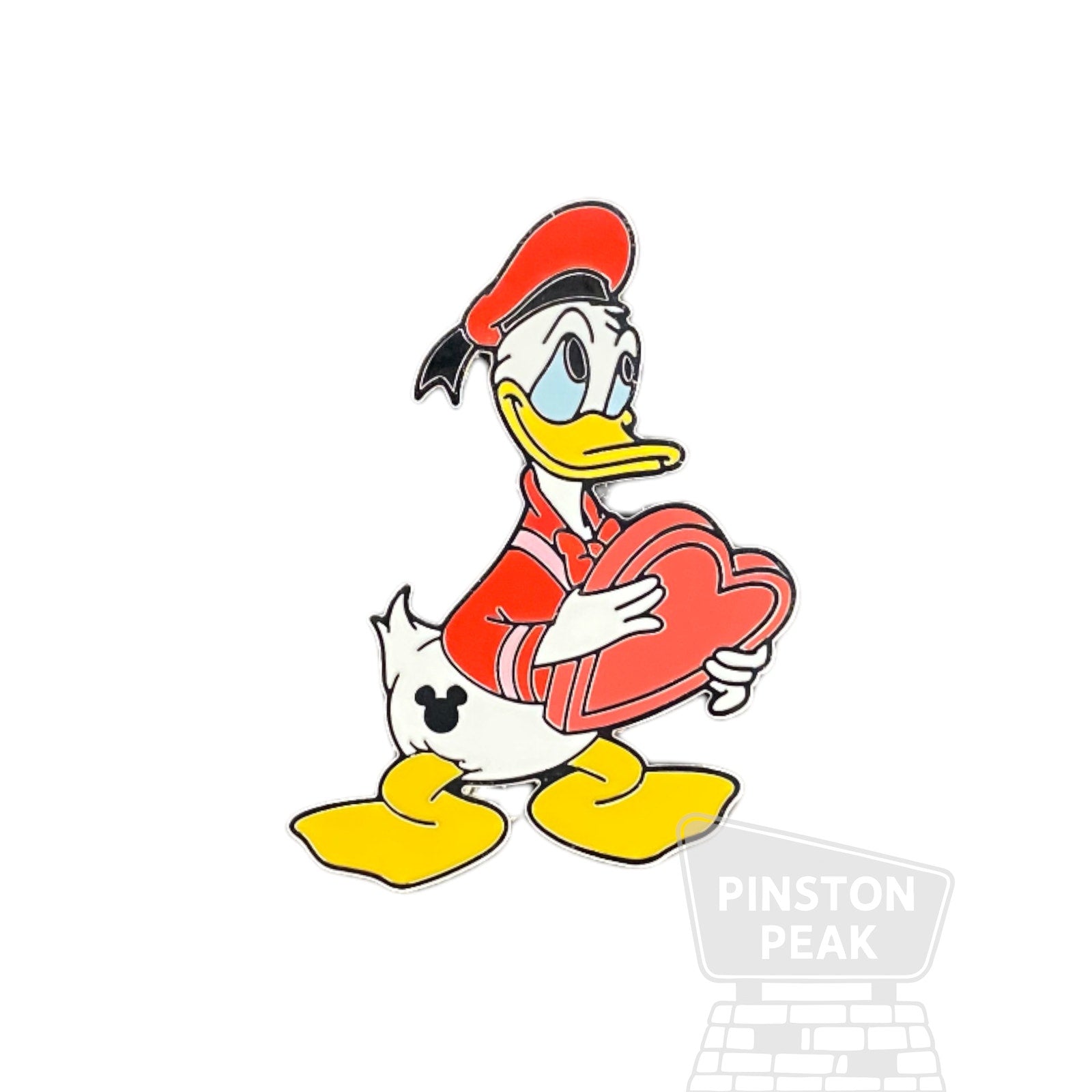 Disney WDW Hidden Mickey 2025 Wave A Mystery Pin – Donald Duck Valentine’s Day