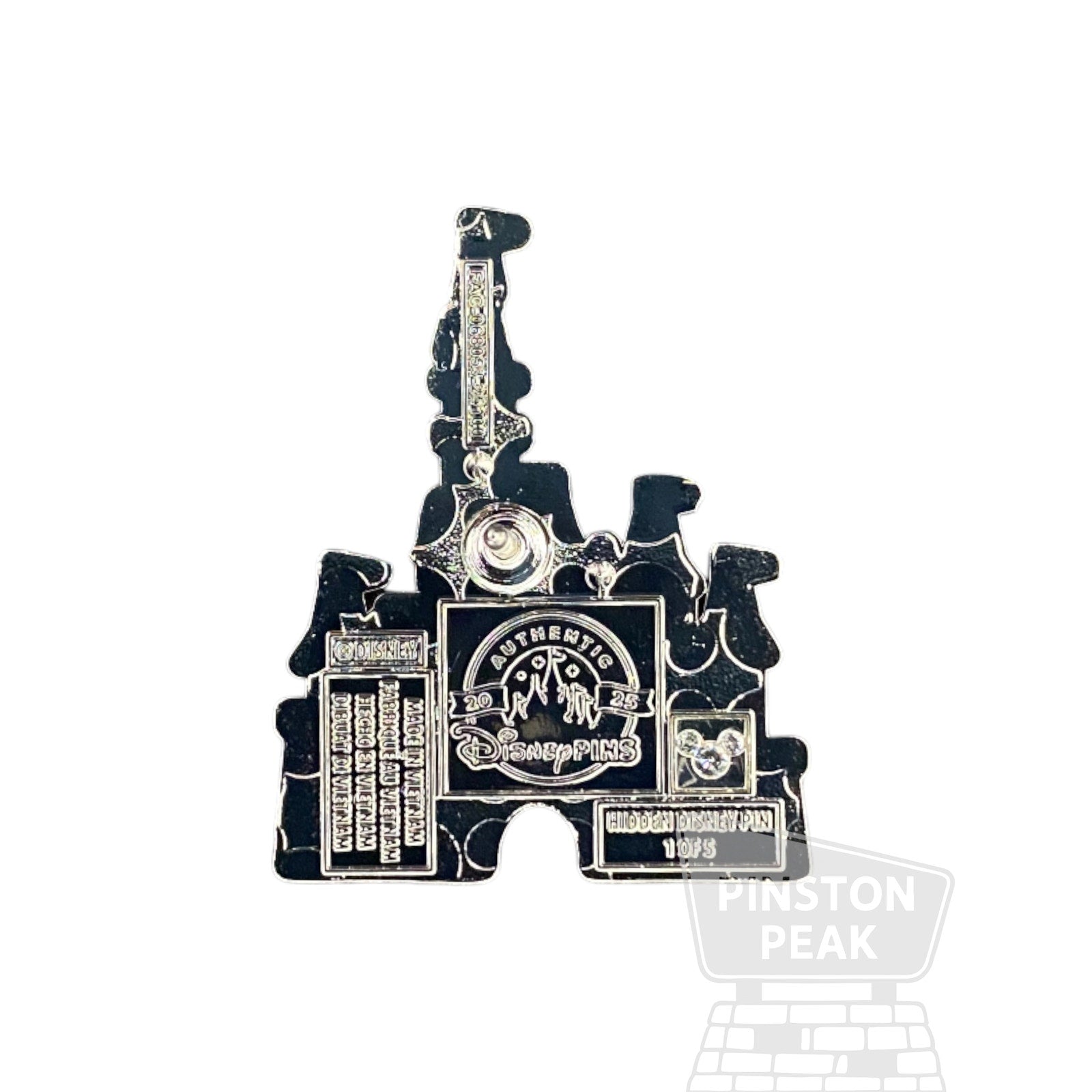 Disney Parks WDW Hidden Mickey 2025 Wave B Pin – Rainbow Heart Hands Castle