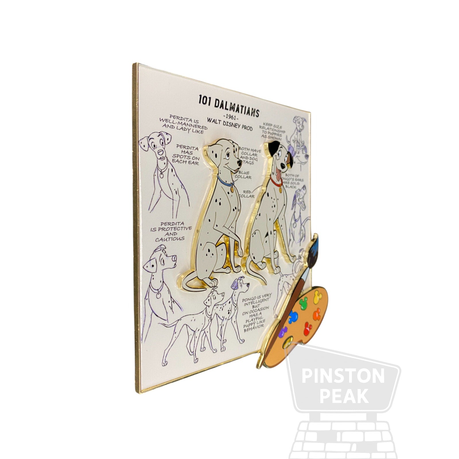 Disney Pink A La Mode 101 Dalmatians LE 200 Pin – Pongo & Perdita Ink and Paint