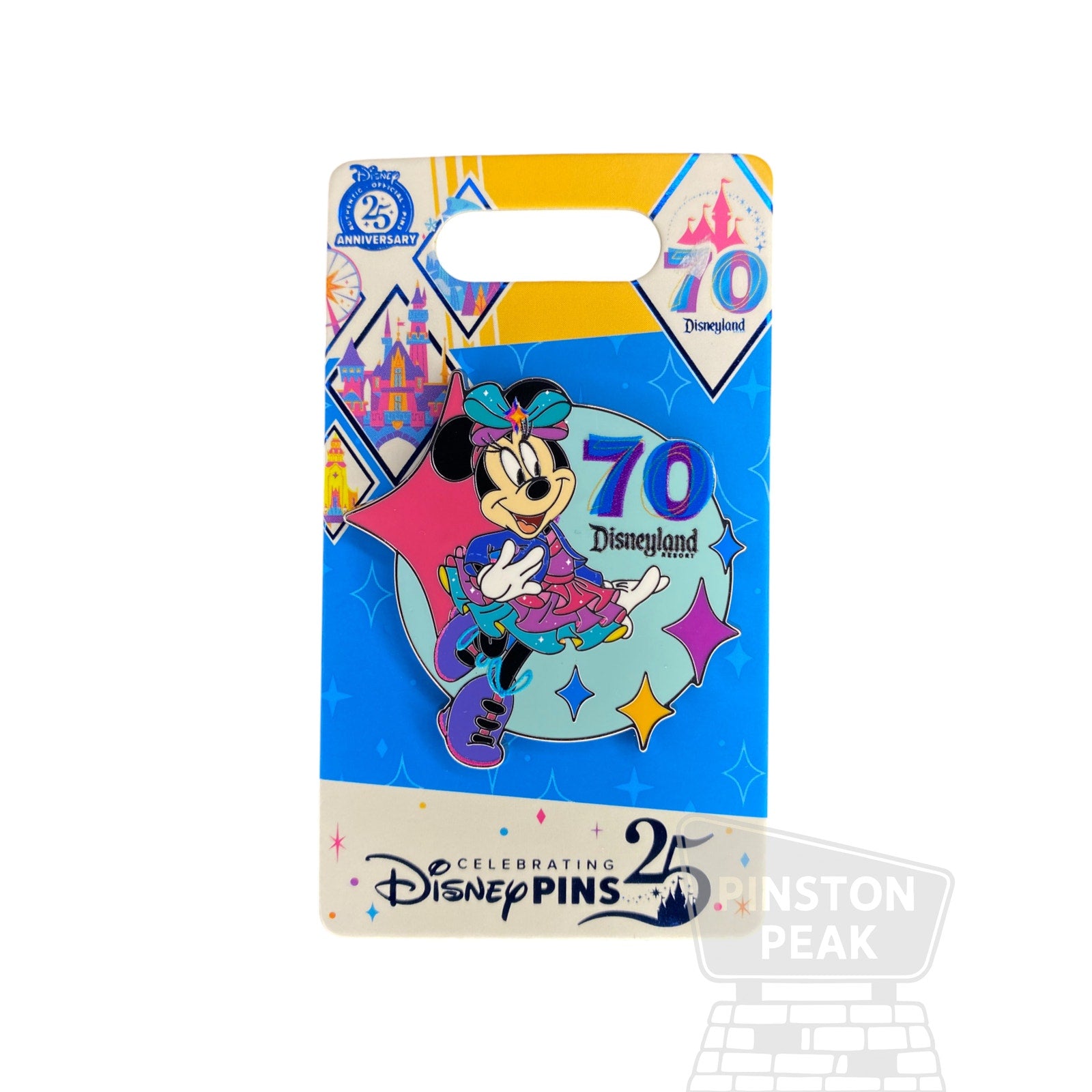 Disney Parks Disneyland 70th Pin – Minnie Mouse Diamond Star Celebration