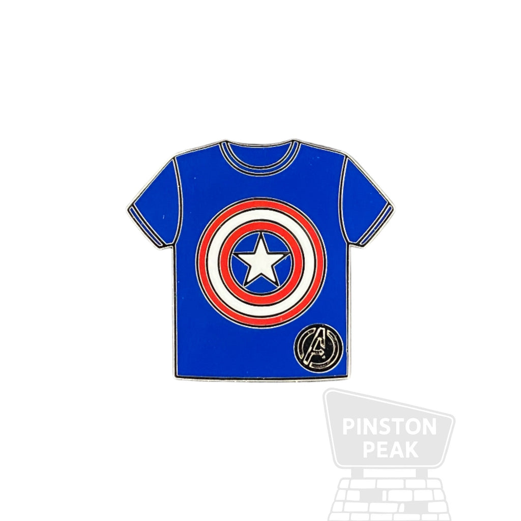 Disney Parks WDW Hidden Mickey 2024 Mystery Pin – Captain America Marvel T-Shirt